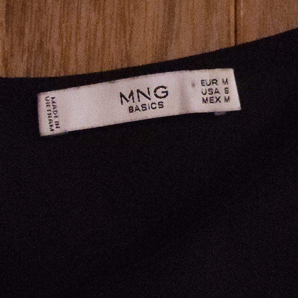 MANGO Black Layered Spaghetti Strap Midi Dress Size M - Picture 2 of 8